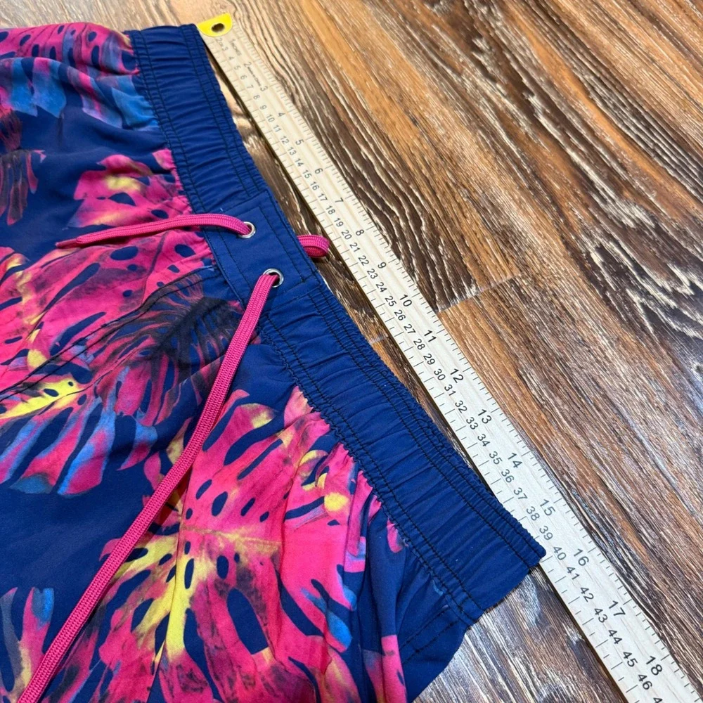 Rocorose Womens L Tropical Floral Swim Trunks Board Shorts Set 2 Large L
